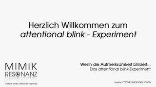 attentional blinkExperiment wenn unsere Aufmerksamkeit blinzelt [upl. by Keven]