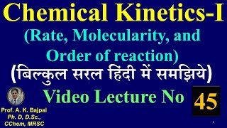 Chemical Kinetics  I In Hindi [upl. by Rusty683]