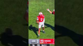 Malcolm Hartzog interception Nebraska Husker Blackshirt Football vs UTEP 83124 [upl. by Nochur161]