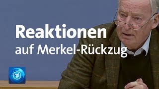 Merkel Reaktionen auf angekündigten Rückzug [upl. by Trab]