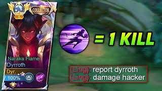 DYRROTH 2nd SKILL  1 KILL IS BACK 🔥 NEW DYRROTH BEST ONESHOT BUILD IS HERE [upl. by Gunar693]