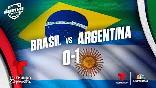 Highlights amp Goles Brasil vs Argentina 01  Telemundo Deportes [upl. by Ecinaj]