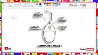 Drawing computer Mouse  LearnByArts [upl. by Idnek]