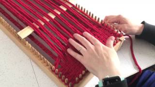 How to Weave a Scarf on the CraftSanity Kindred Scarf Loom [upl. by Elvah]