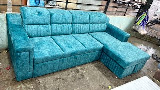 sofa SOFA COME BED L SHAP WHIT STORAGE  MY NO 9920859681  MY ARS IN DESCRIPTION [upl. by Cyrill]