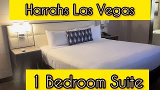 1 BEDROOM SUITE TOUR AT HARRAHS LAS VEGAS [upl. by Zebaj136]