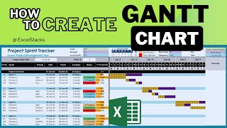 Create a Gantt Chart in Excel  StepbyStep Tutorial [upl. by Dorreg]