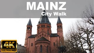 MAINZ CITY WALKING TOUR  4K UHD  ⛅  🇩🇪  GERMANY [upl. by Rasia431]