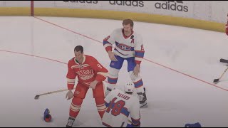 Red Wings Gordie Howe quotFightsquot Canadiens Larry Robinson [upl. by Urbannai]