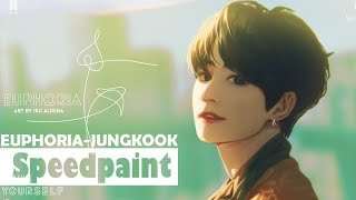 SAI SPEEDPAINT  BTS Euphoria  JUNGKOOK [upl. by Leirbma]