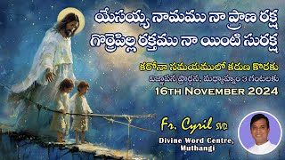 Divine Mercy Intercession Fr Cyril Doss SVD  Divine Word CentreMuthangi  16112024 [upl. by Aed922]