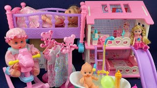 10 Minutes Satisfying with Unboxing Barbie Villa PlaysetDoll Bath Toys Review ASMR [upl. by Ojyllek237]