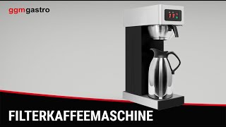 Filterkaffeemaschine  22 Liter  19 kW  inkl Isolierkanne  FKMT20E  GGM Gastro [upl. by Breech773]