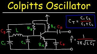 Colpitts Oscillator NPN Transistor Circuit [upl. by Nilyram]