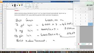 Kıdem Tazminatı hesaplama [upl. by Oliana]