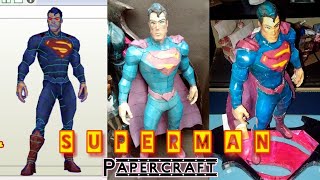 Superman Man Of Steel Action Figure Papercraft  DC Justice League [upl. by Gnoud662]