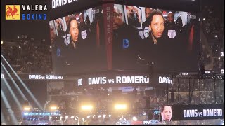 Davis vs Romero Ring Walk  Fighter Introductions  from May 28 2022 [upl. by Anirtek158]