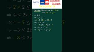 Intervalle et calcul dans R Comment utiliser la propriété suivante r≤A≤r ⇔ A≤r [upl. by Ecinnej]