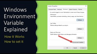 Environment Variables  Windows 10  How it works and how to set it [upl. by Moss]