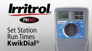 How to set the Station Run times on a Kwik Dial Controller [upl. by Nrubyar198]