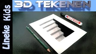 3D tekenen voor beginners KELDER TRAP [upl. by Nahtonoj]