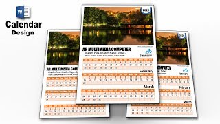 MS Word Tutorial Microsoft Word Calendar 2020 Calendar Design Ideas Word Monthly Calendar By AR [upl. by Sebastien]