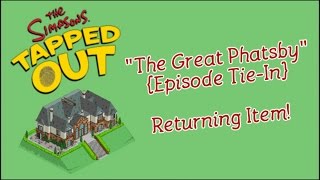 The Simpsons Tapped Out 105 quotThe Great Phatsbyquot Update 2017 Pt 1 Ep TieIn [upl. by Scarrow]