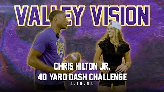 LSU Wide Receiver Chris Hilton Jr 40Yard Dash Interview Challenge [upl. by Eahsram437]