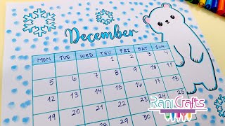 DIY  DECEMBER Calendar  Bullet journal decoration organization ideas [upl. by Krystalle696]