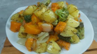 Its so delicious that I make it almost every day Roasted Vegetables Recipe Happycall Double Pan [upl. by Moriarty]