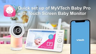 Quick set up of MyVTech Baby Pro app with Touch Screen Baby Monitor  RM7768HD RM7868HD [upl. by Digirb731]