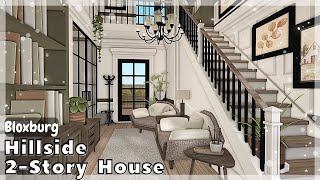 BLOXBURG Hillside 2 Story House Speedbuild interior  full tour Roblox House Build [upl. by Ahgiela191]