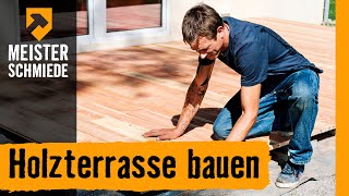 Holzterrasse bauen  HORNBACH Meisterschmiede [upl. by Aicirtan]