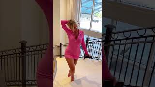 Excuse me  pinkdress heels zipperdress blonde [upl. by Yemane]