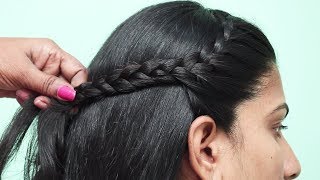 5 Quick Easy Side Braid Hairstyle  Hairstyle for Medium Hair  Girls hairstyles [upl. by Palm]