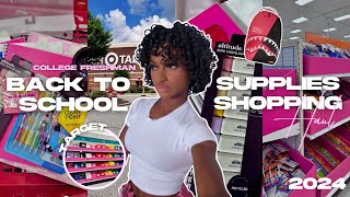 BACK TO SCHOOL SUPPLIES SHOPPING  HAUL 2024  college freshman edition [upl. by Crockett]