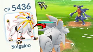 Using new Legendary SOLGALEO in Battle Pokemon Go [upl. by Kinson]