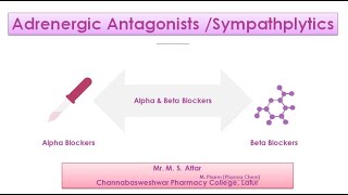 Adrenergic Antagonists  Sympatholytics  UNITII  MCI [upl. by Eelram]