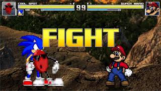 MUGEN  Cool Spot amp Sonic VS Super Mario [upl. by Zaller483]