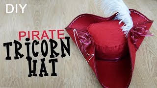 DIY  Chapeau pirate tricorne  Pirate tricorn hat [upl. by Anitrebla]