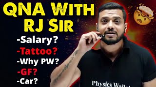 Rajwant Sir Salary Revel 🤑 Rajwant Sir Car Tattoo Why PW QNA With Rajwant Sir  PhysicsWallah [upl. by Adnulahs]