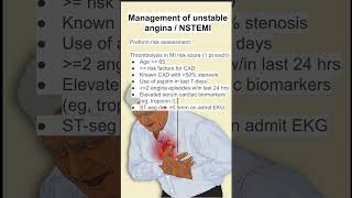 Management of unstable angina  NSTEMI [upl. by Delisle212]