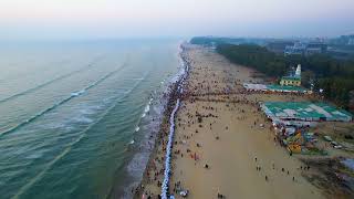 Amazing aerial view of Coxs Bazar Sea Beach [upl. by Mauve590]