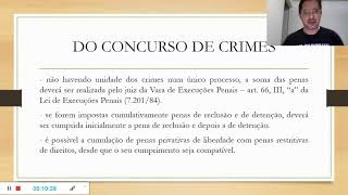 DIREITO PENAL II  TEORIA DA PENA  CONCURSO DE CRIMES  020420 [upl. by Drahcir]