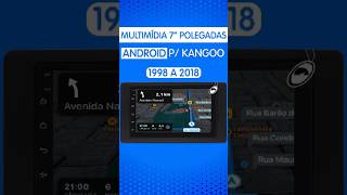 Multimidia 7quot Polegadas Android Kangoo 1998 a 2018 Android Auto CarPlay WiFi  Câmera de Ré [upl. by Qifar]