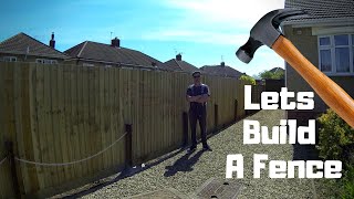 Building a Feather Edge Fence Time Lapse Build [upl. by Jobina]