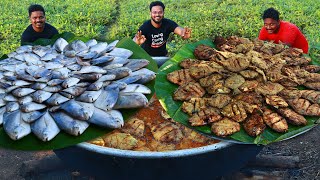 Pomfret Fish Fry Recipe  Full Fish Fry By Grandpa Kitchen  Fish Cutting and Cleaning [upl. by Luiza794]