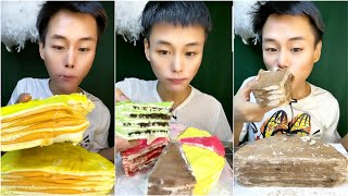 ASMR  1  s18184186 MILLE CREPE CAKE EATING [upl. by Berlinda]