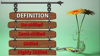 Definition of Unskilled Semiskilled Skilled amp Highly Skilled Workers with example [upl. by Cardinal390]