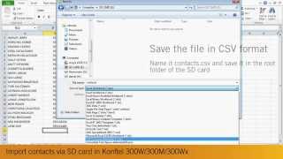 Import contacts via SD card in Konftel 300W300M300Wx [upl. by Nakeber251]